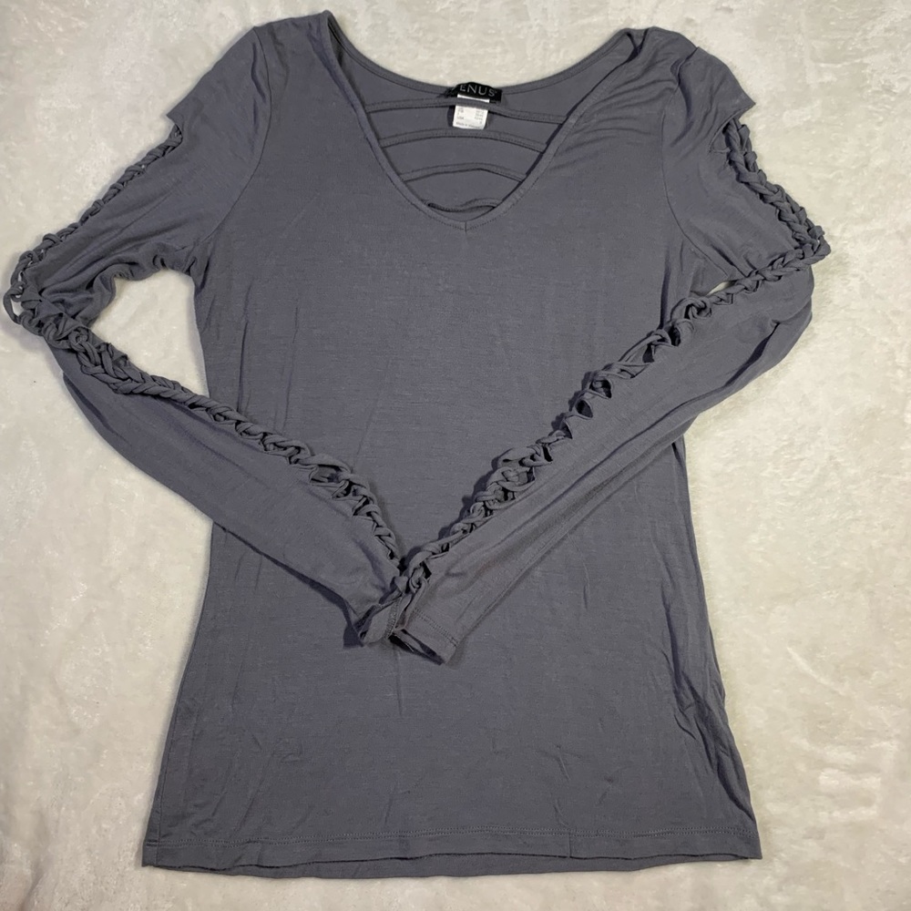 Venus Grey long tied sleeve shirt